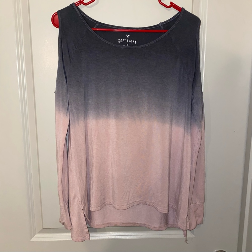 American Eagle shoulder cut out long sleeve - size small
